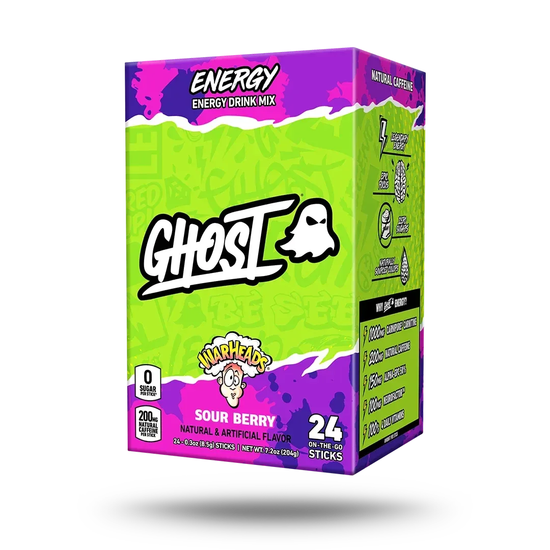 GHOST® ENERGY STICKS 24-PACK x WARHEADS® – SOUR BERRY