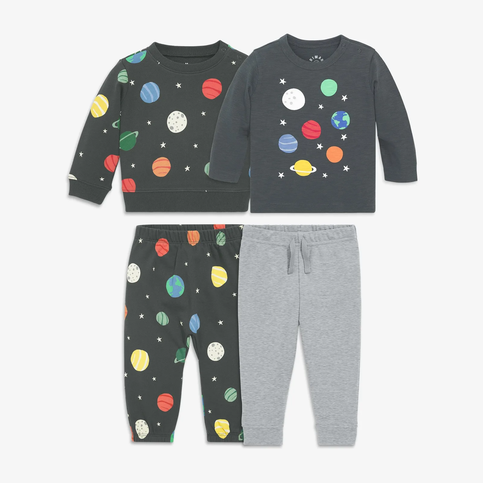 Baby gift set in rainbow galaxy