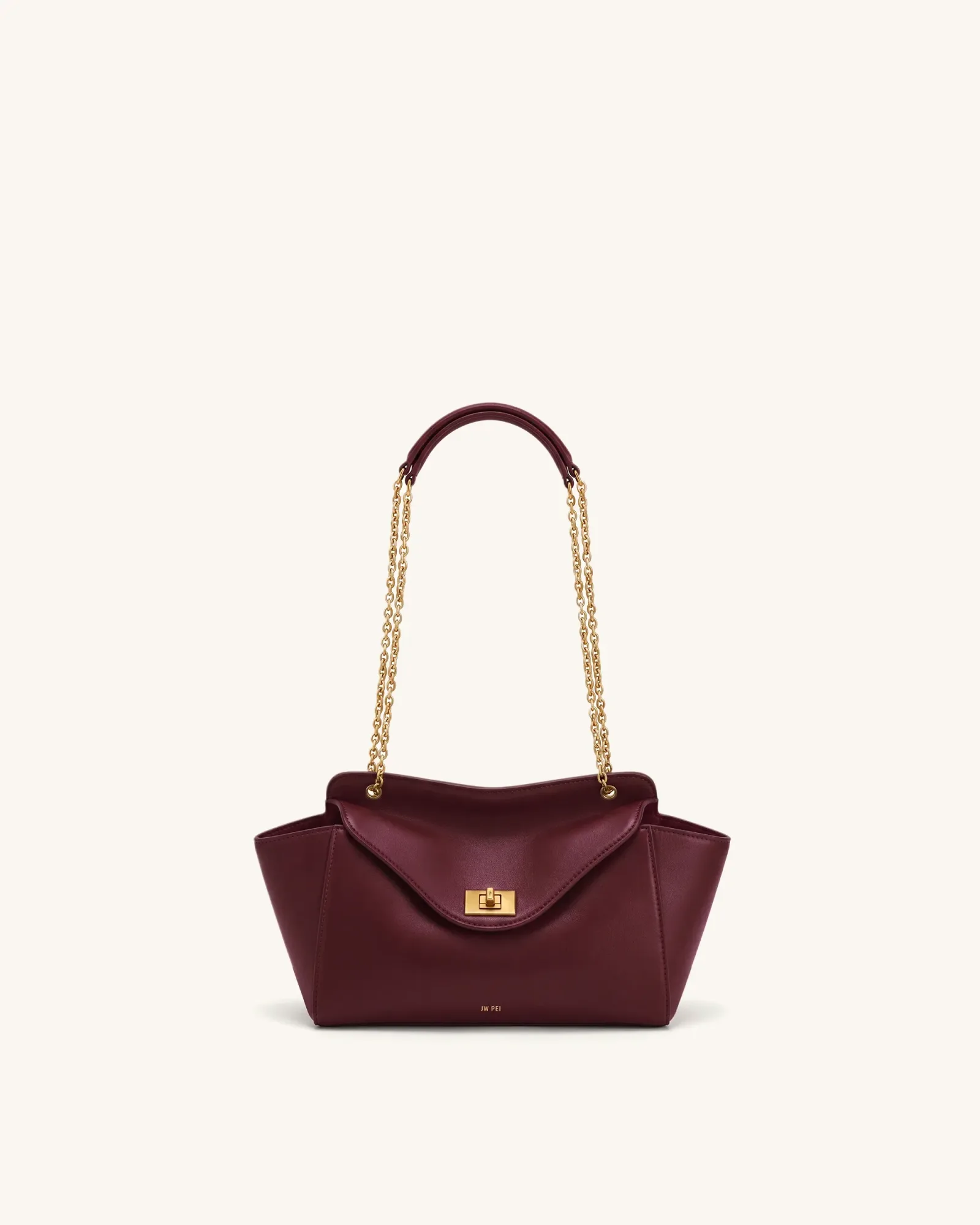 Lucia Envelope Chain Shoulder Bag – Claret