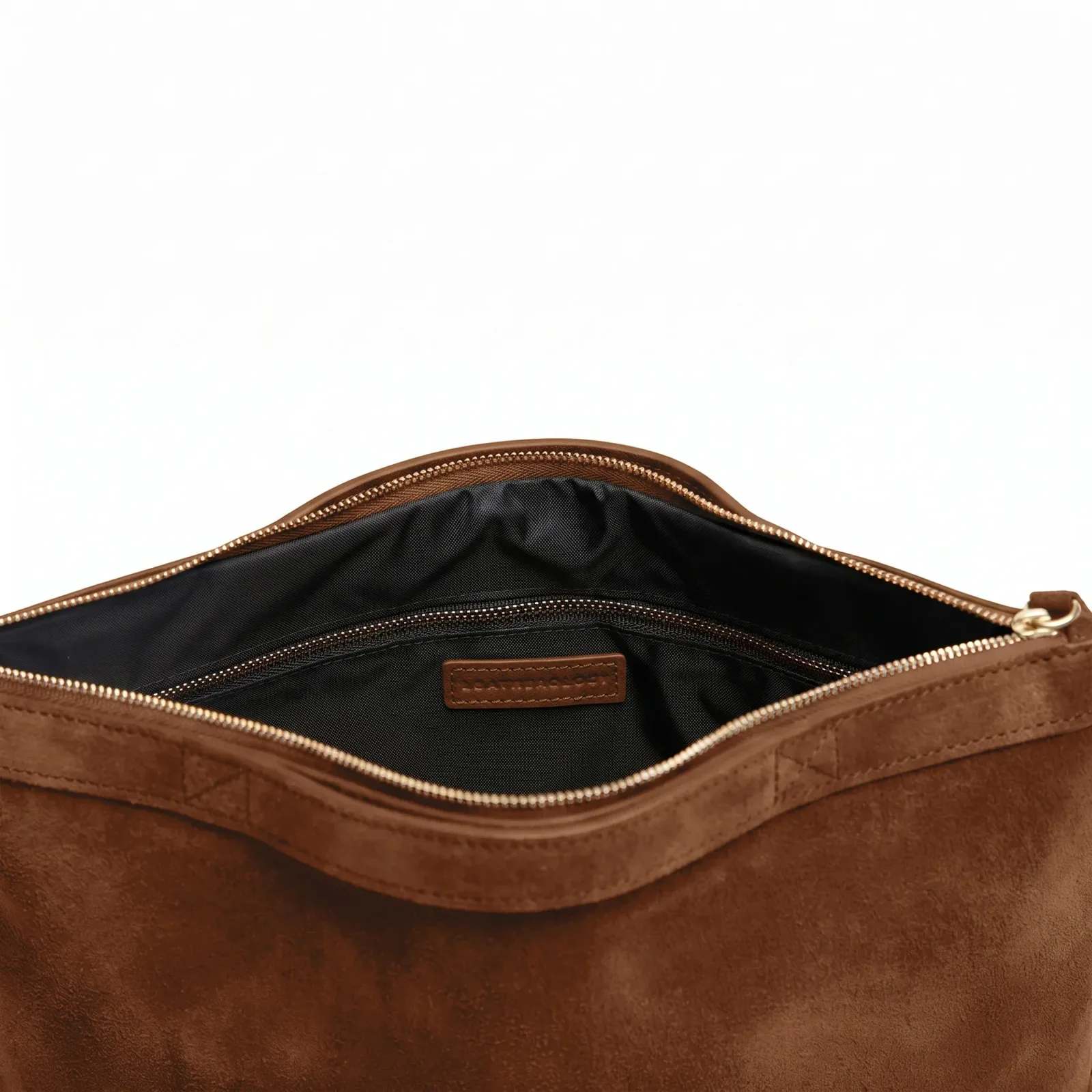 XL Accessories Pouch Russet Suede