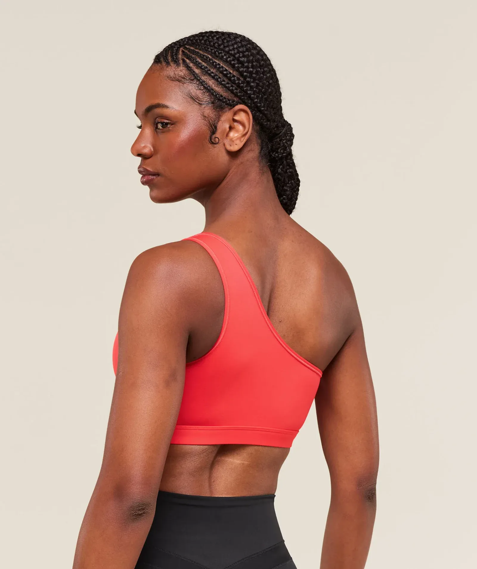 Gymshark Asymmetric Sports Bra – Coral Red