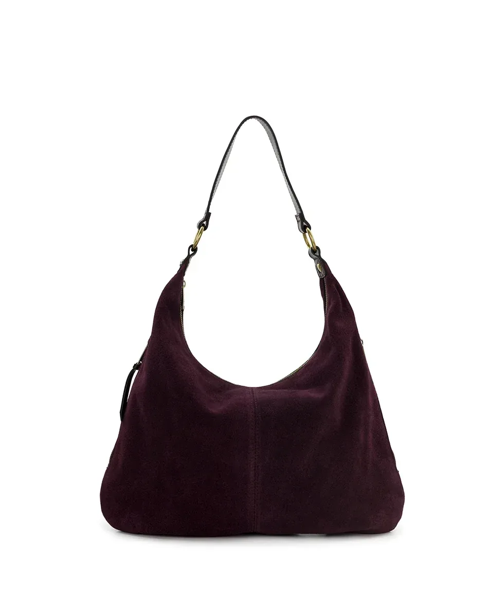 Esther Hobo – Suede Leather – Plum