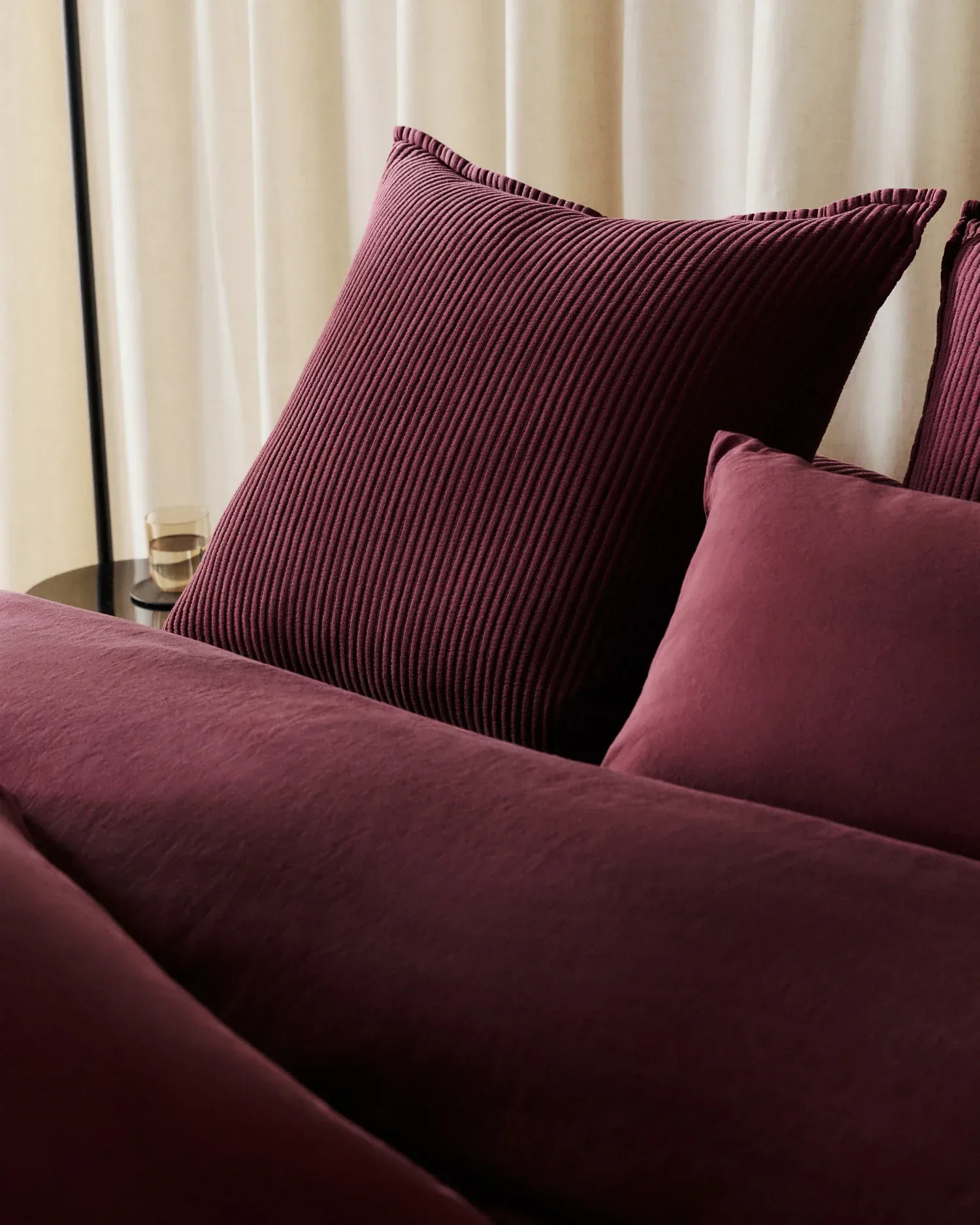 Matelasse Euro Sham (Garnet)