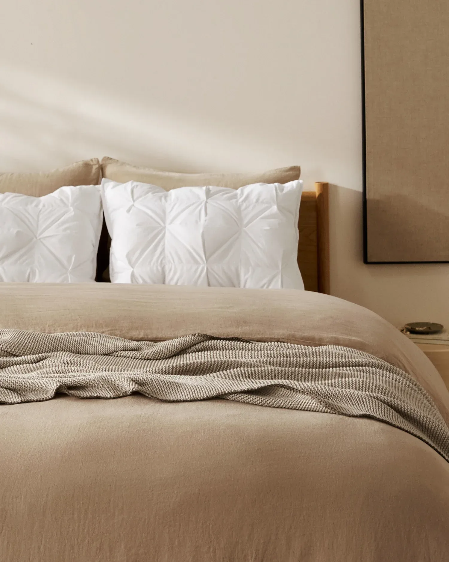 Organic Cotton Puff Shams (White)