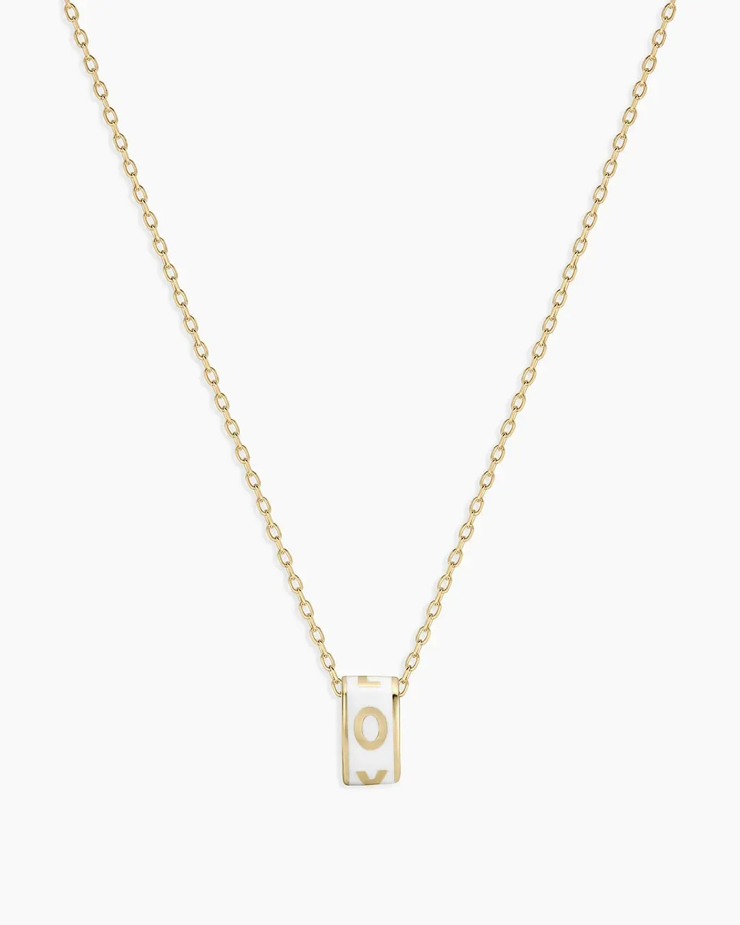 14K Gold Love Halo Charm Necklace