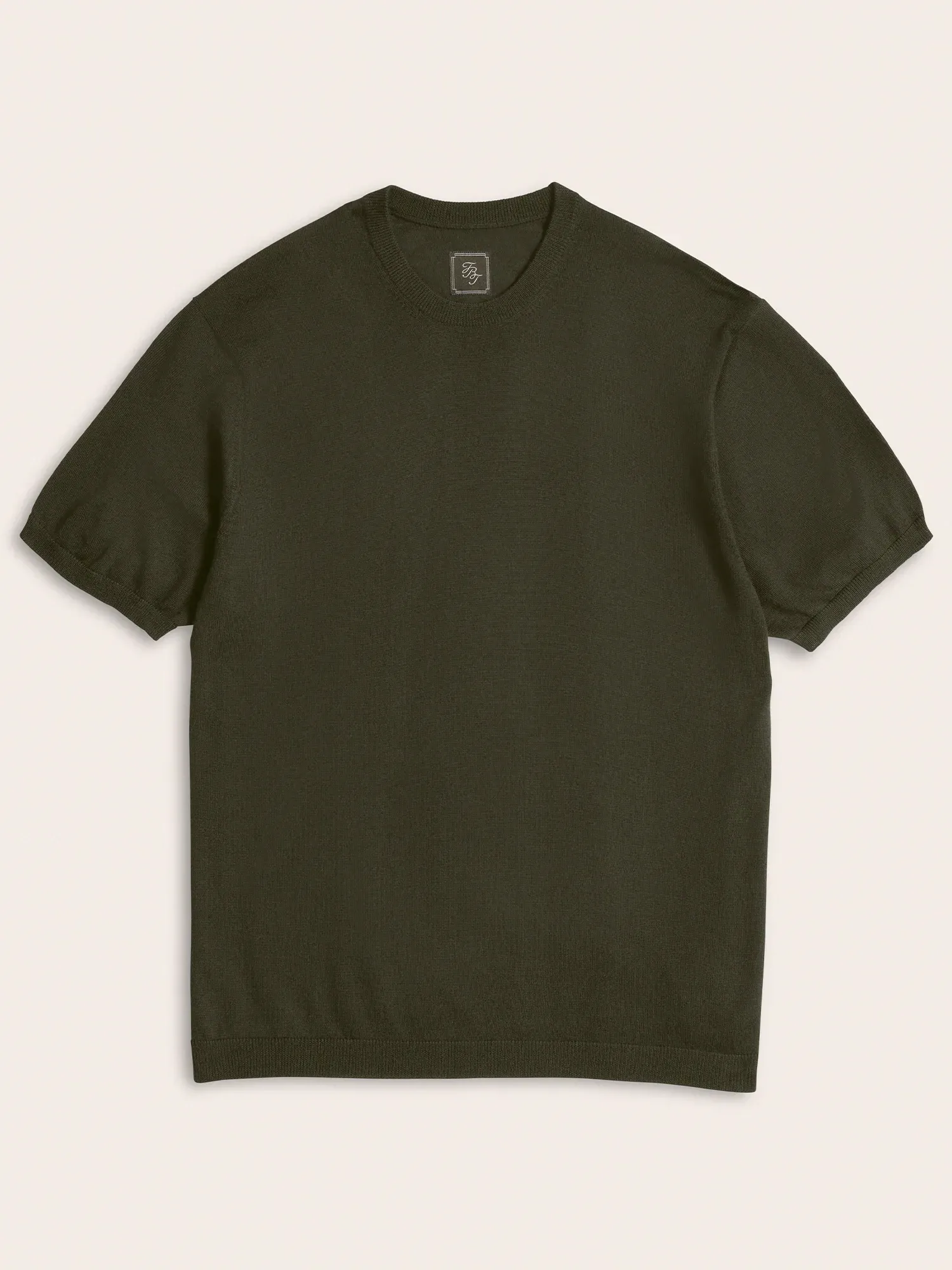 Dark Olive Sweater Knit Tee