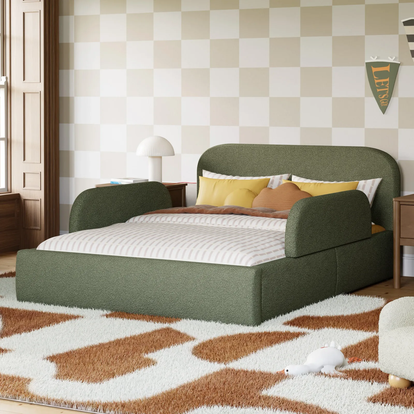 Upholstered Twin/Full Bed Guardrail