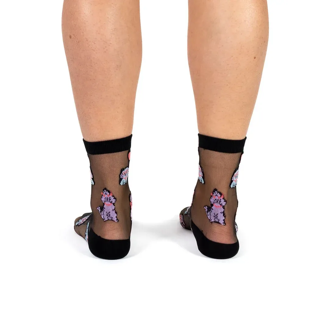 You Look Quite Fetching Today Sheer Crew Socks