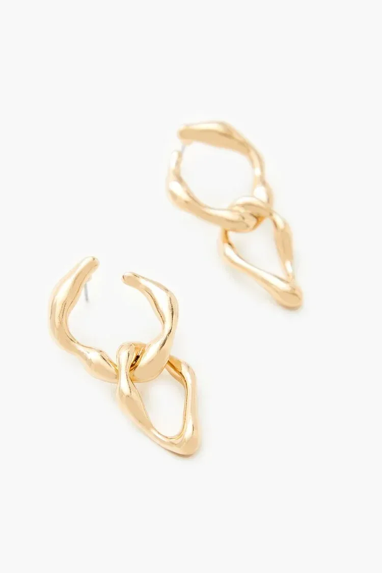 Abstract Chain Drop Earrings