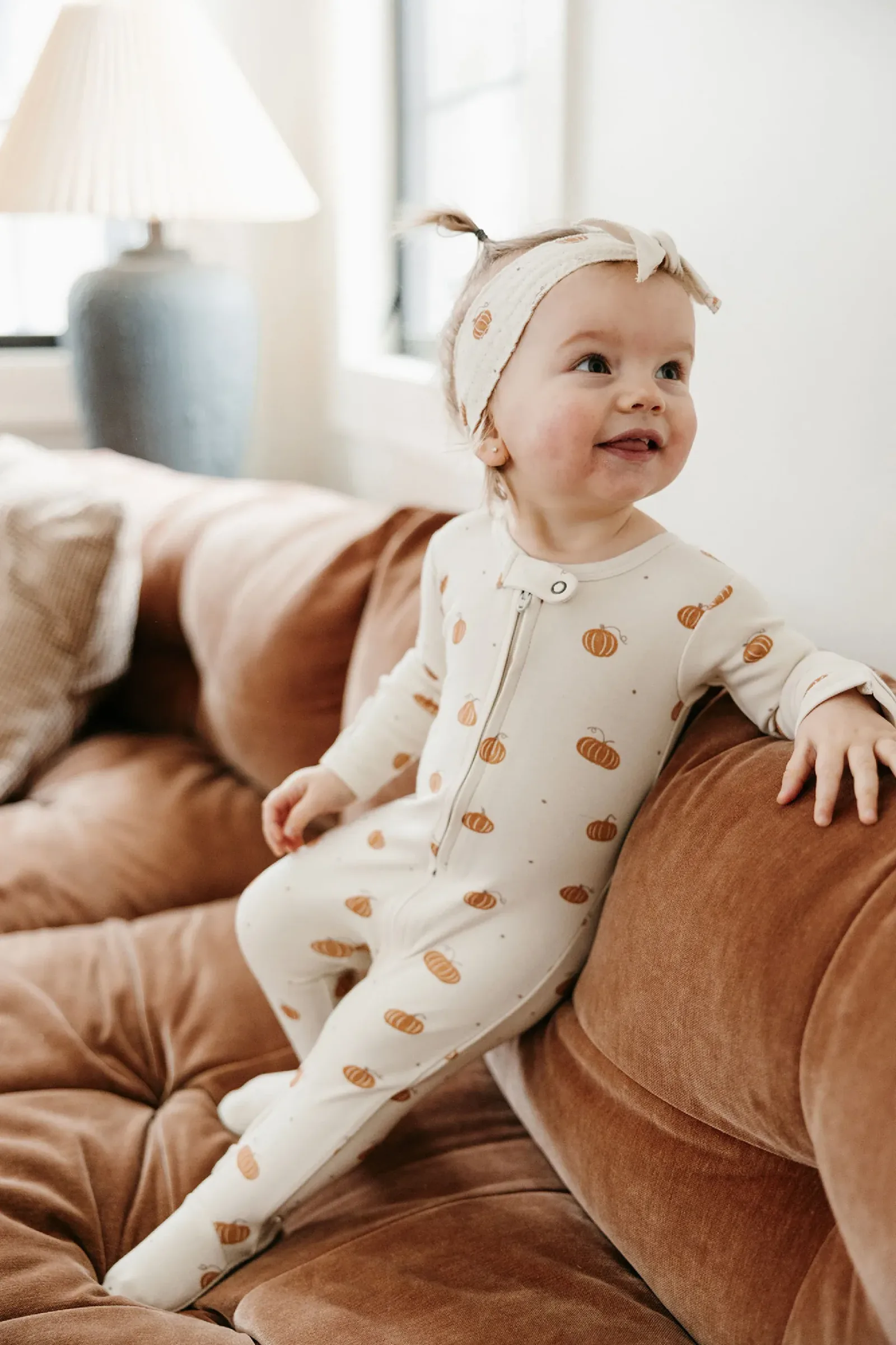 Pumpkin Spice – Organic Zipper Footie