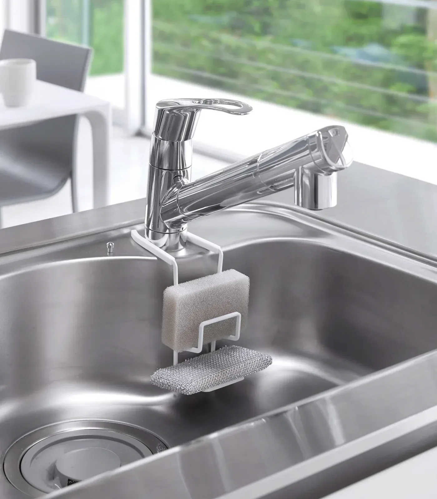 Faucet-Hanging Sponge Holder – Double – Steel