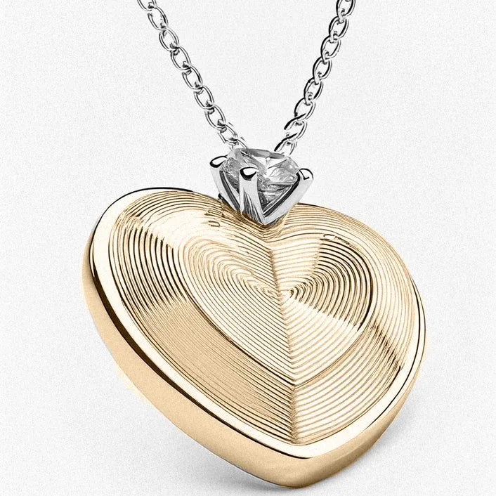 Simone Heart Gemstone Pendant – 18k Gold Plated