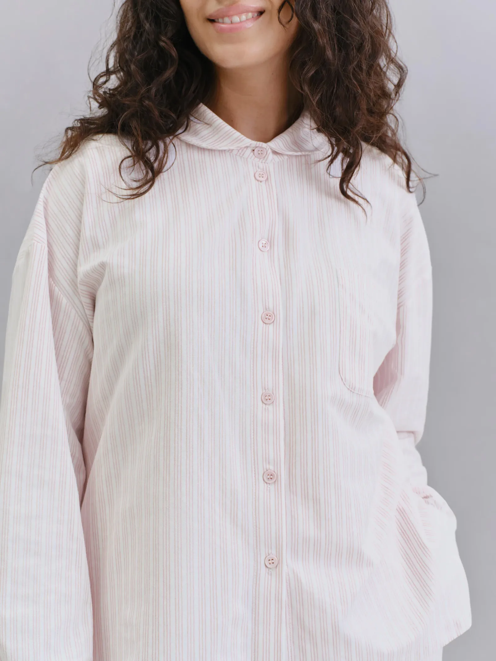 Rose Stripe Peter Pan Cotton Jersey Pants Set