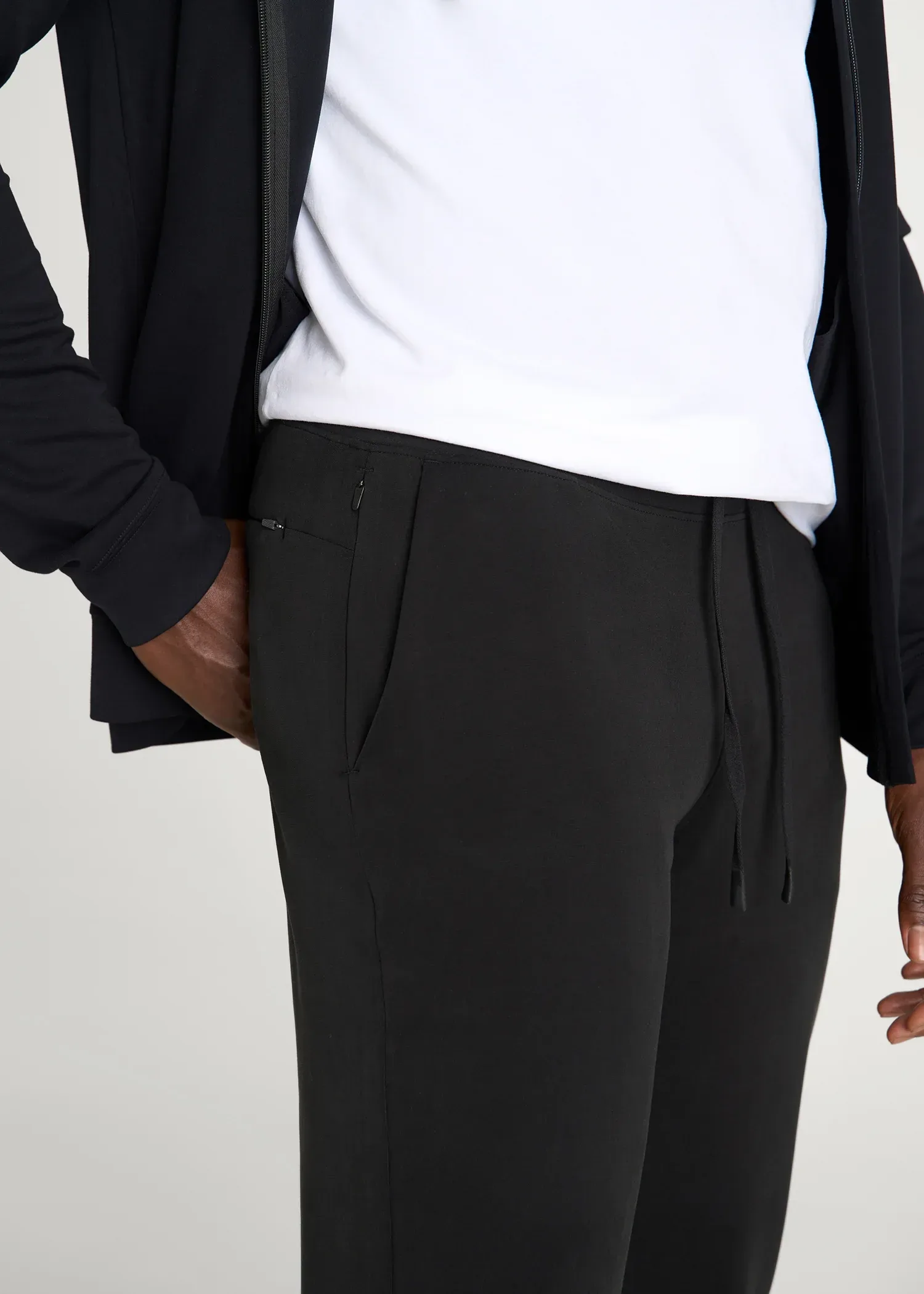 Neo Stretch Performance Joggers for Tall Men in Black