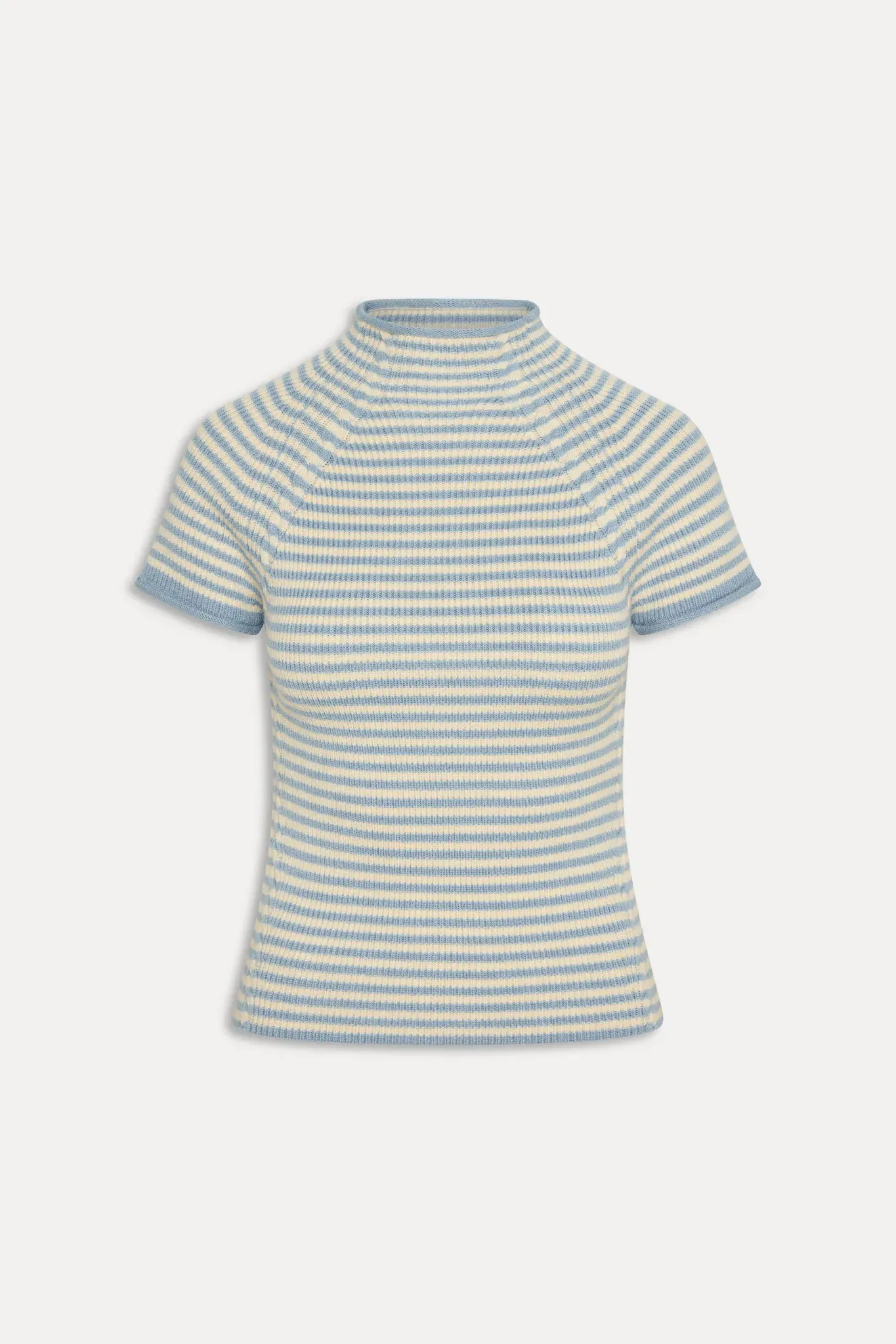 Harmony Cloud Knit Mockneck Top – Hazy Stripe