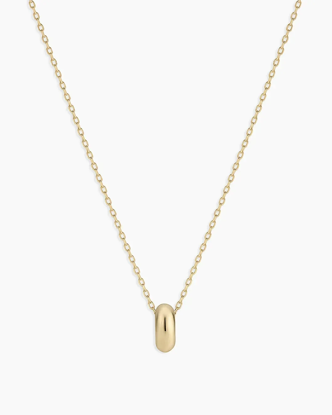 14K Gold Lou Halo Charm Necklace