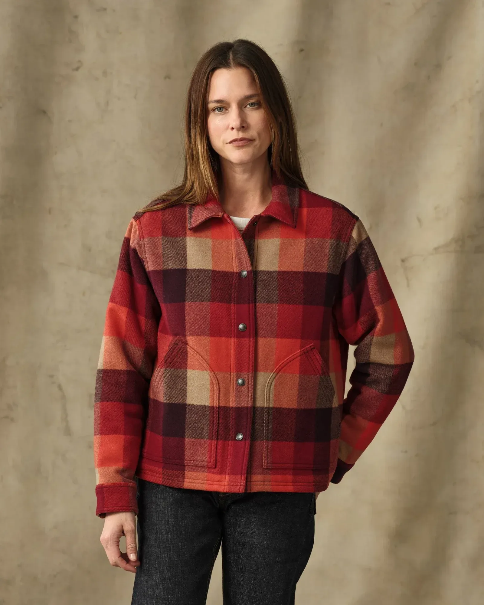 Women's Spokane Insulated Jacket – Red / Burgundy Plaid