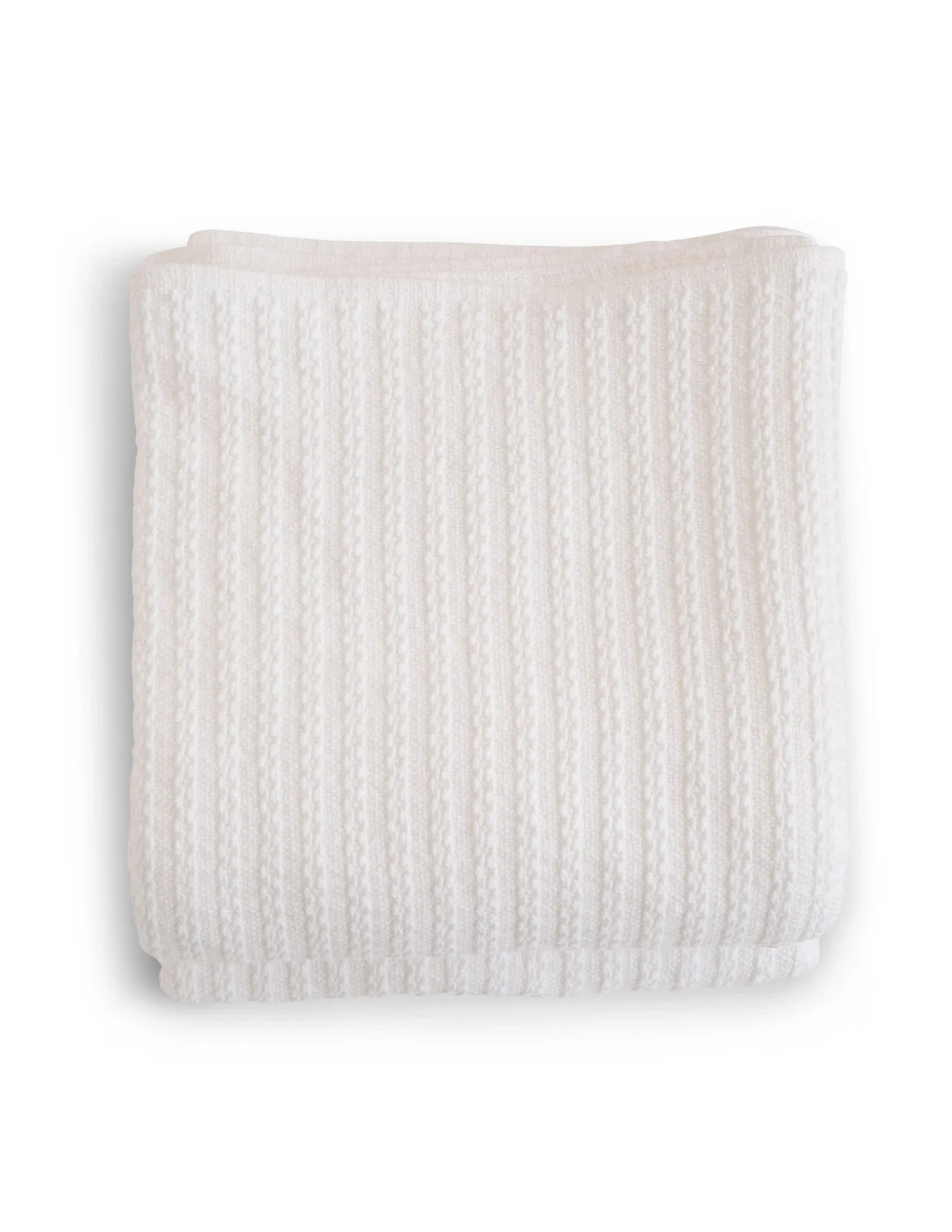 SALE Cable Knit Blankets – Bright White