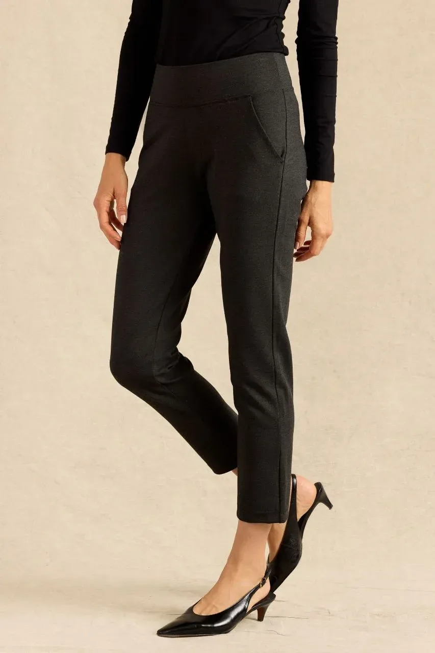 CARMEN TROUSER: CHARCOAL PONTE