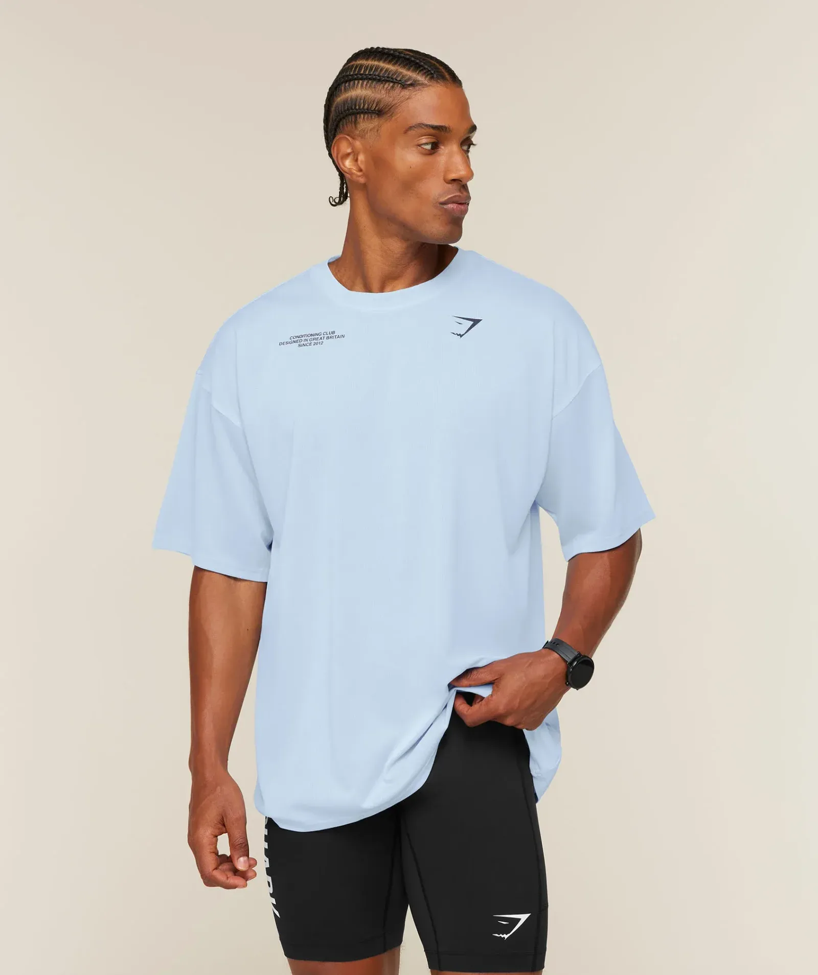 Gymshark Conditioning Club Washed T-Shirt – Tranquil Blue/Heavy Blue/Wash