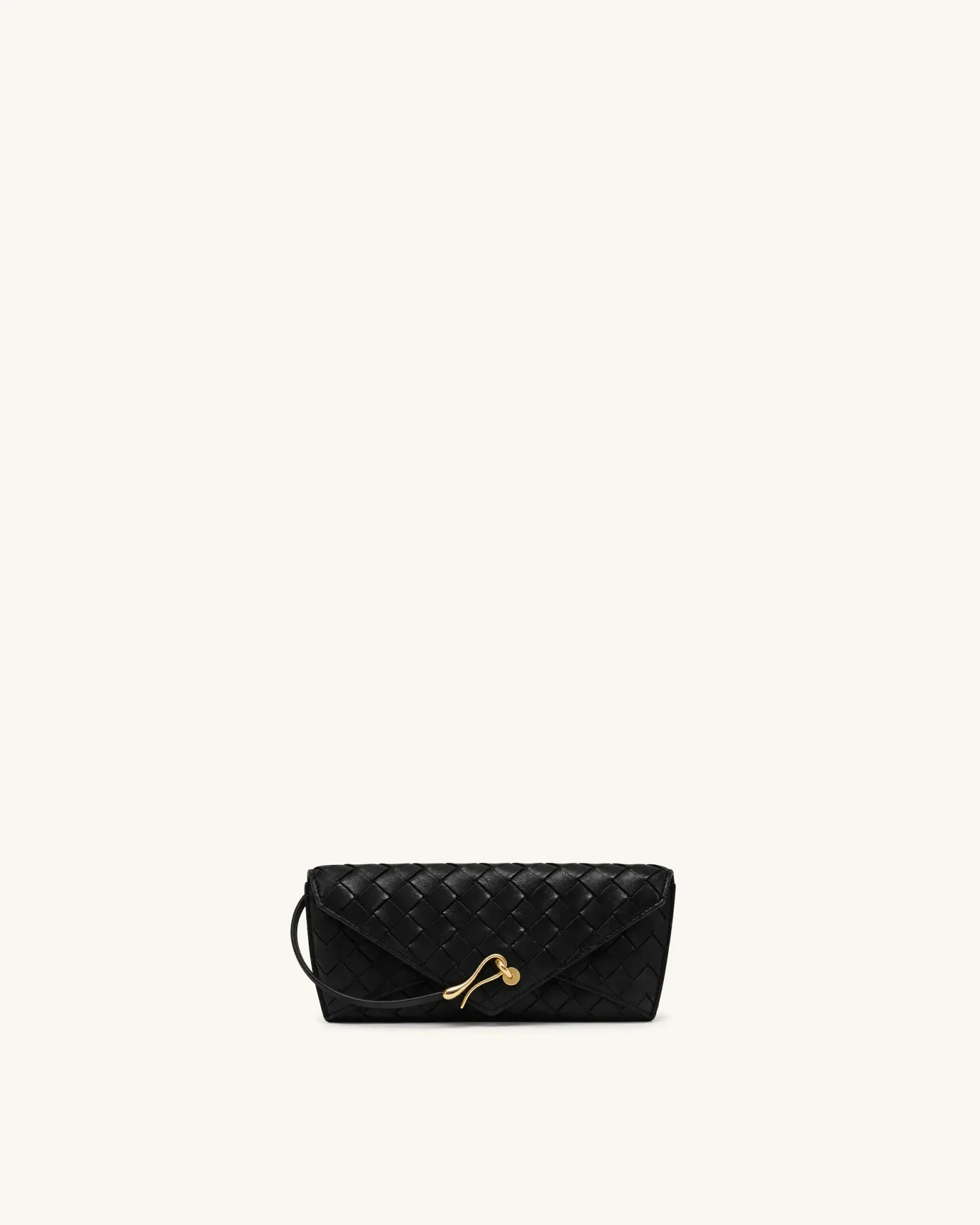Celeste Woven Textured Glasses Case – Black