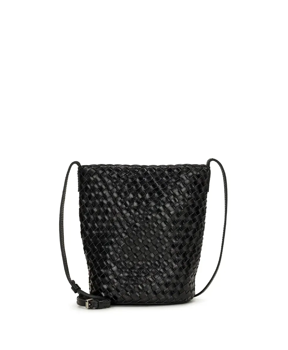 Darcy Crossbody – Hand Stained Woven – Black