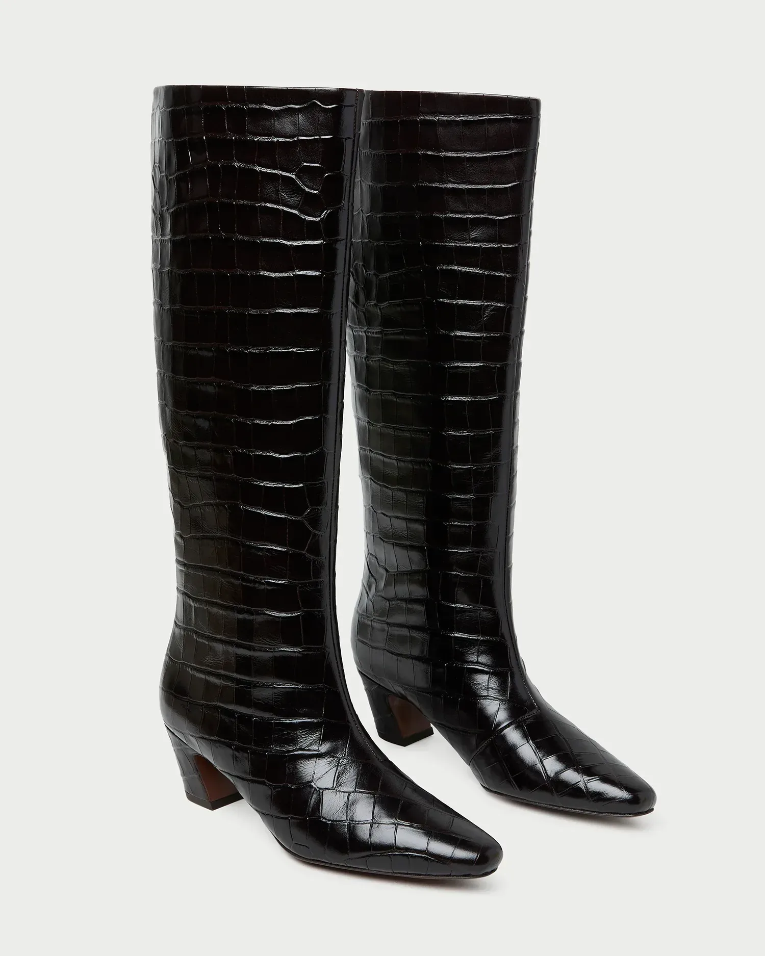 Marley Crocodile Leather Tall Boot