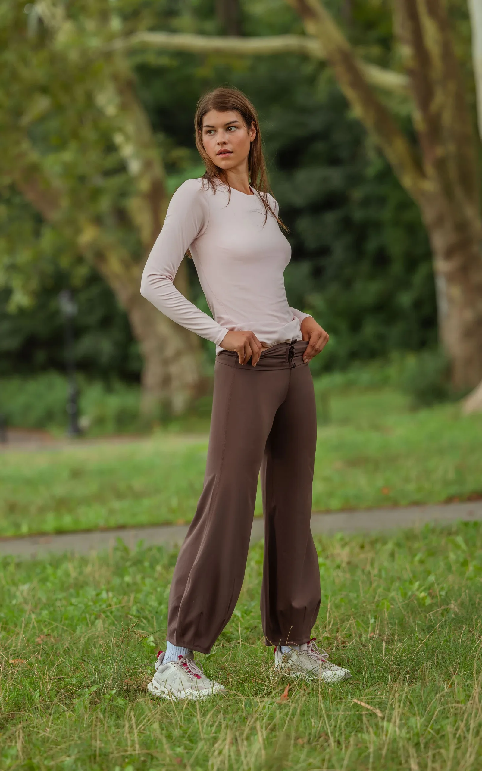 Lux Jasmine Fold Over Harem Leg Pant