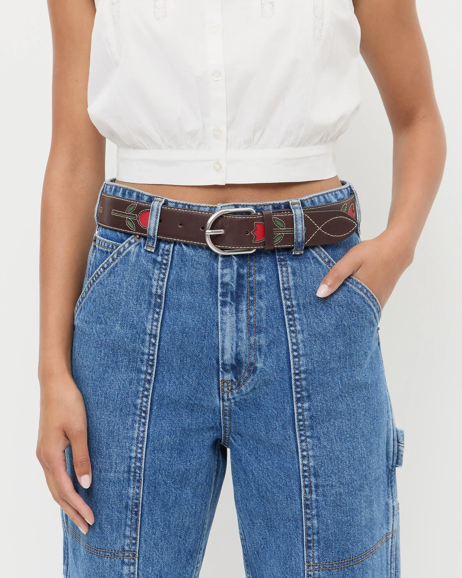 Gage Espresso Western Belt