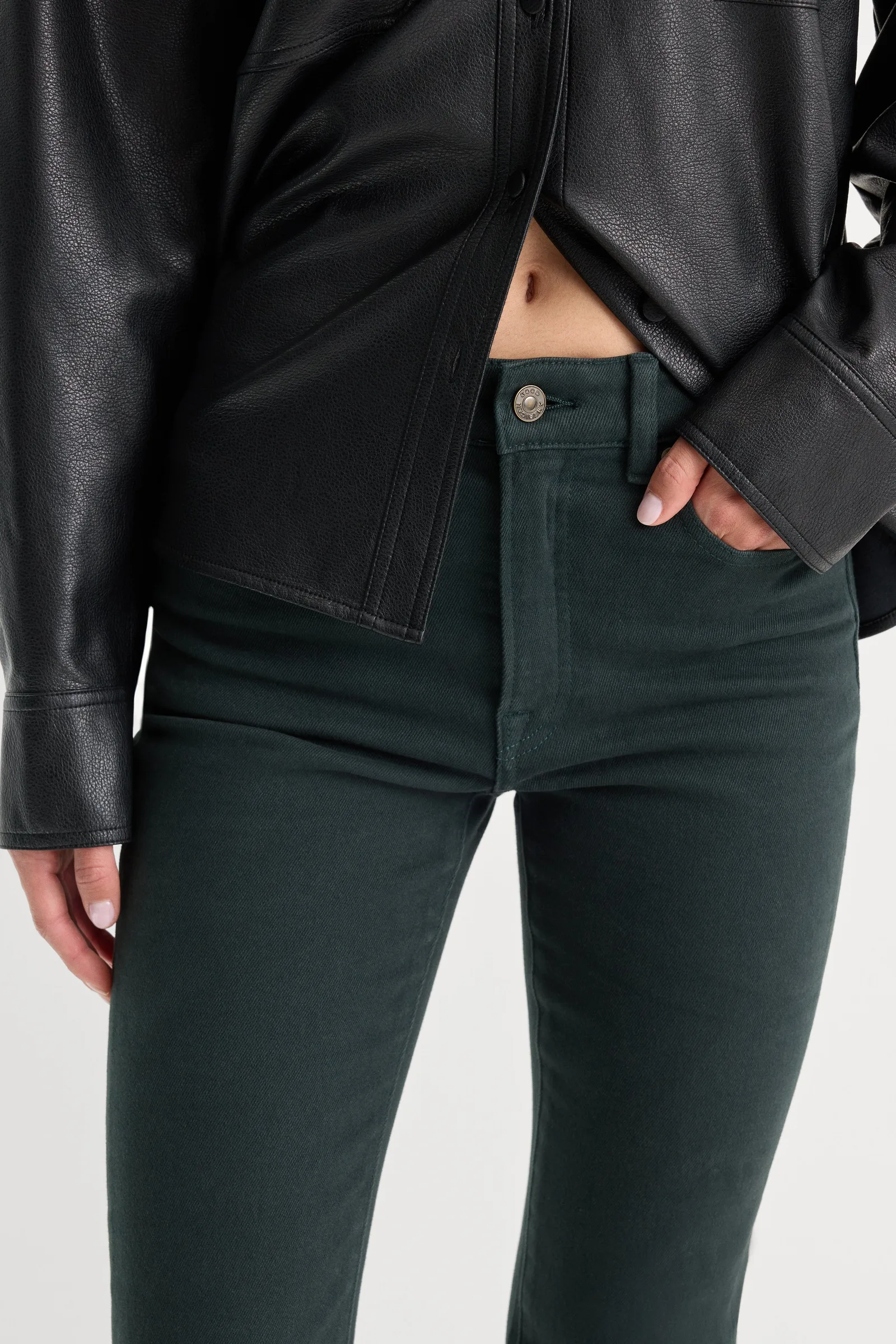 GOOD Classic Bootcut Jeans – Forest Green