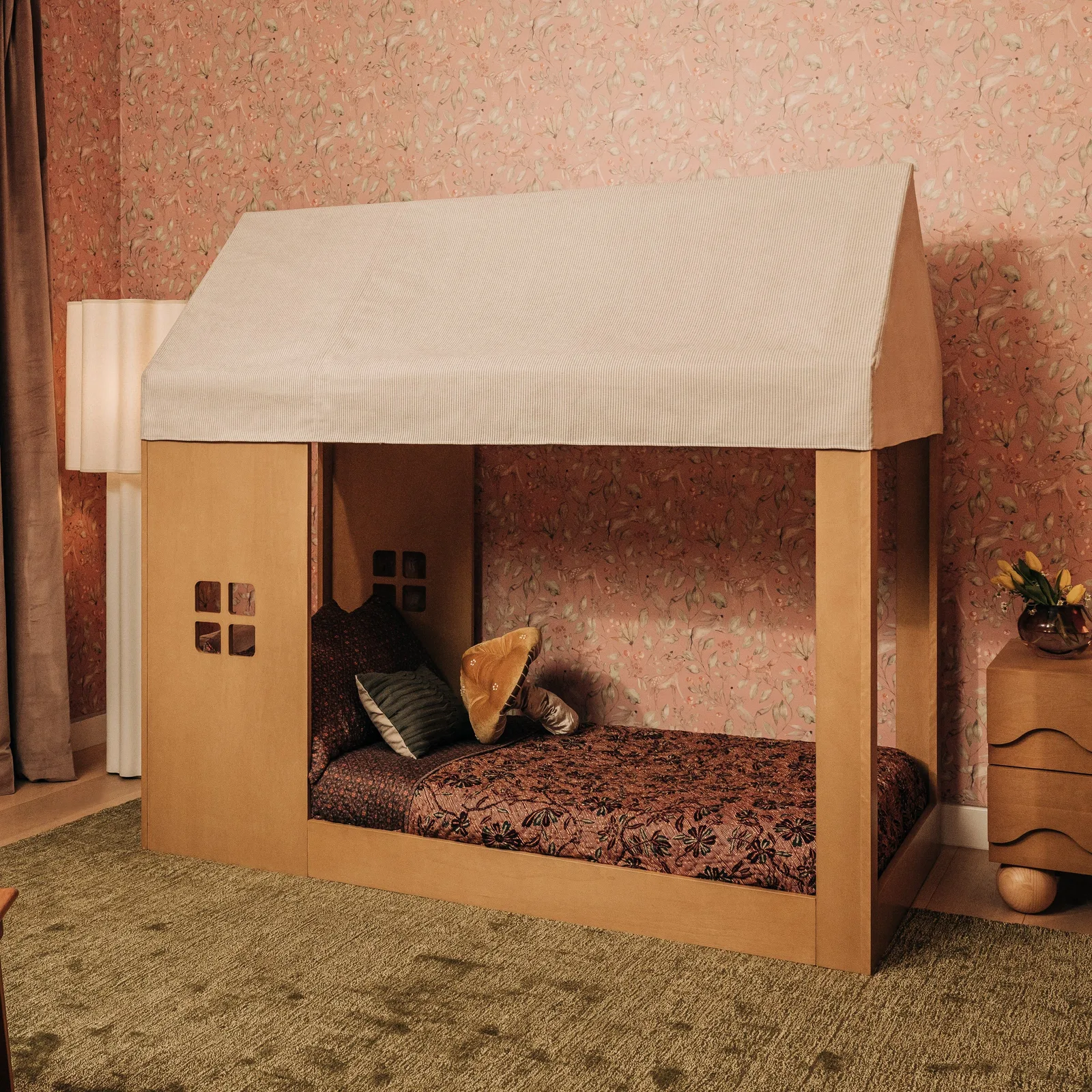 Uchi Canopy for Montessori-Inspired House Twin Bed
