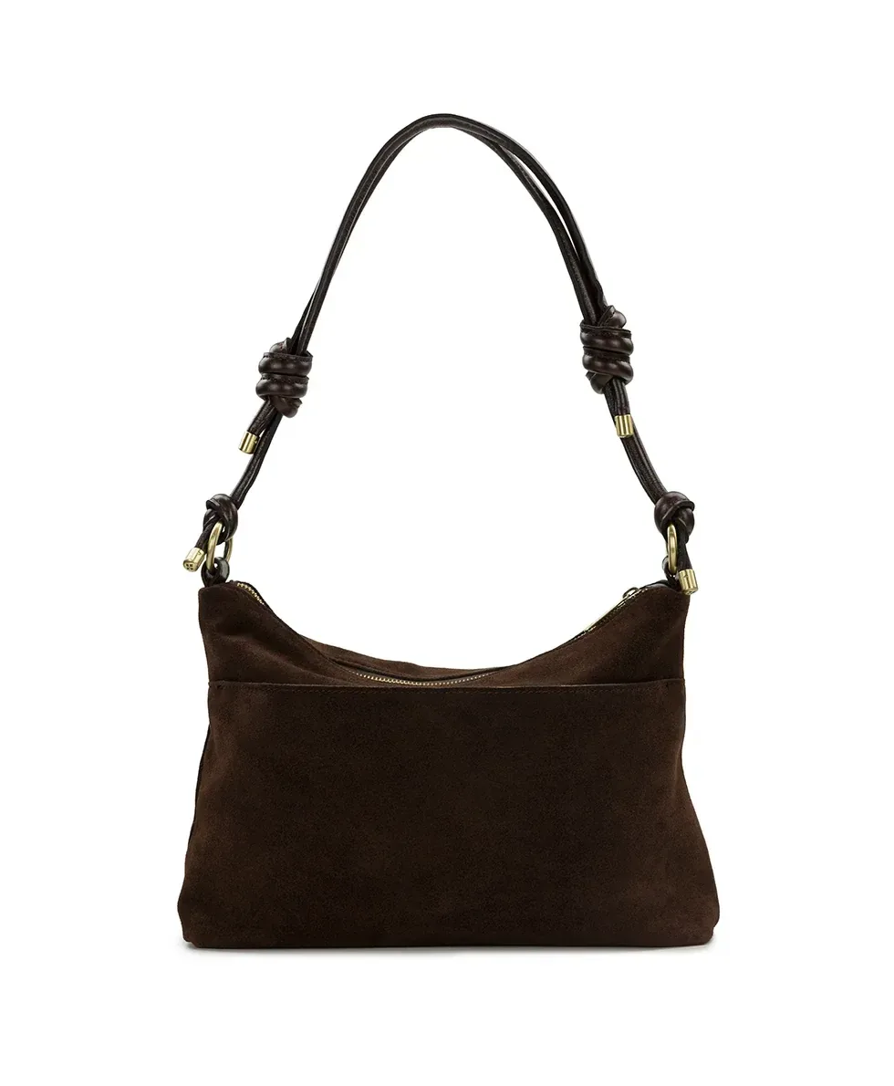 Irma Shoulder Bag – Suede Leather – Chocolate