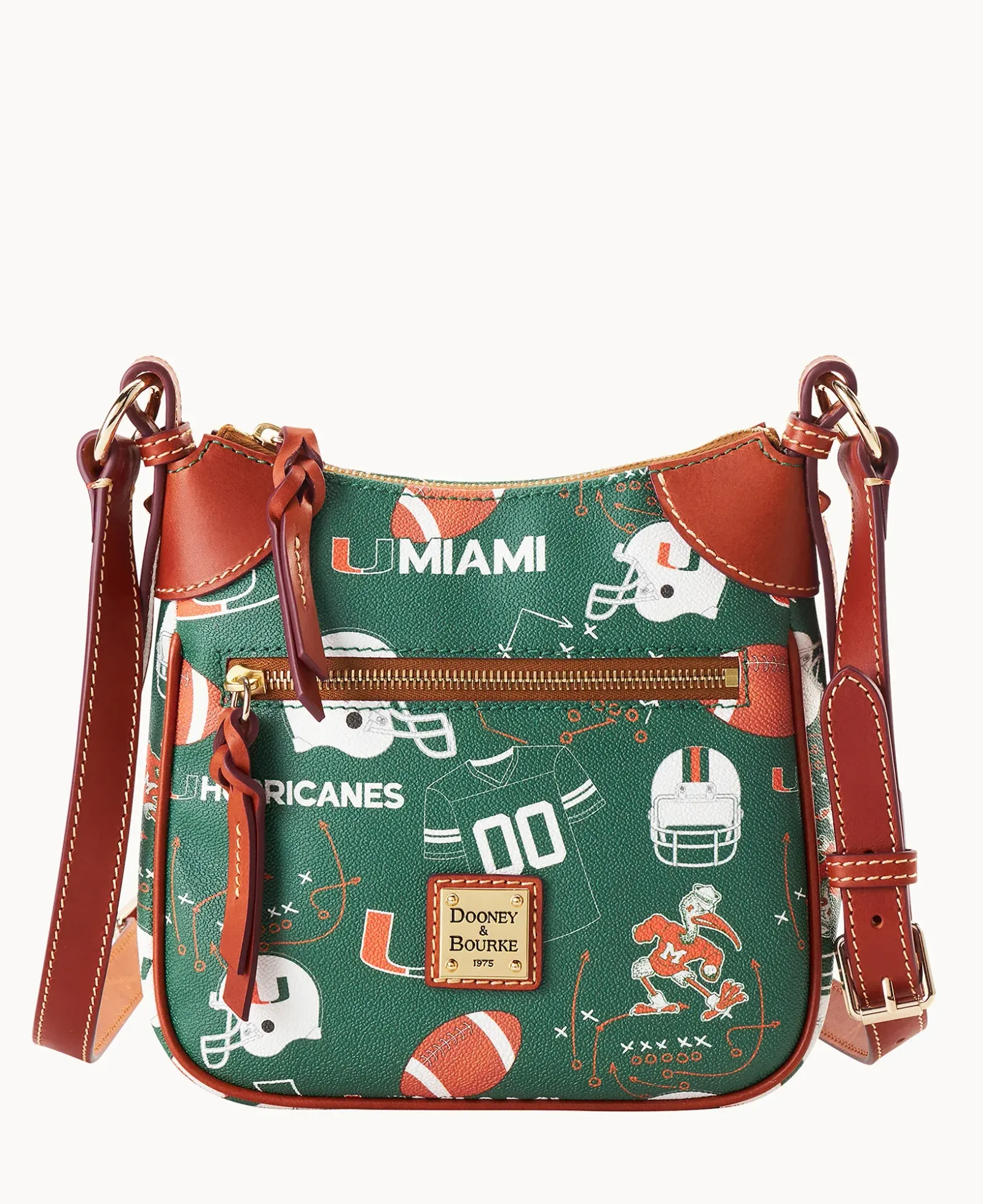 Collegiate University of Miami Front Zip Crossbody