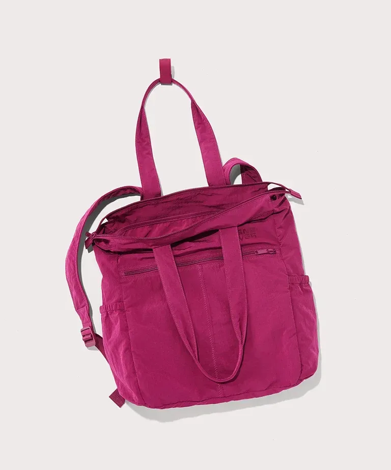 Super Soft Convertible Backpack in Fuchsia