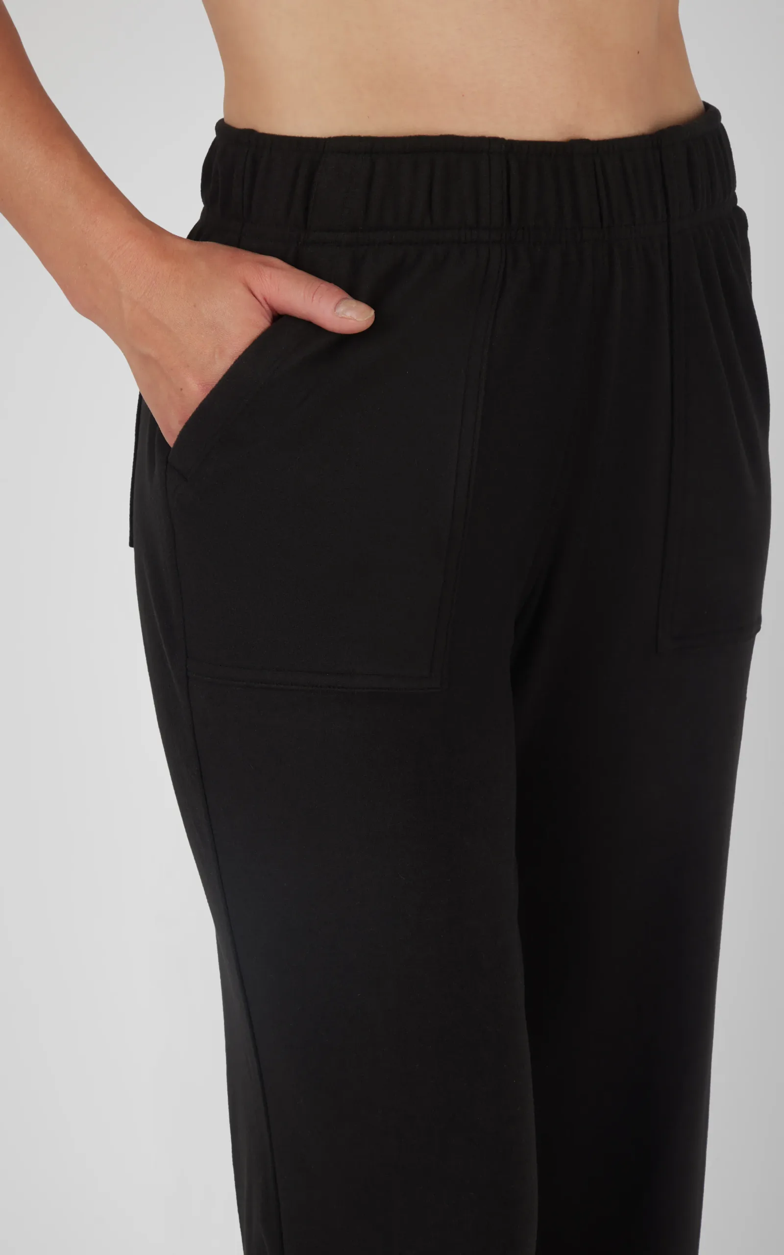 Marled Pique Daisy Wide Leg Pant