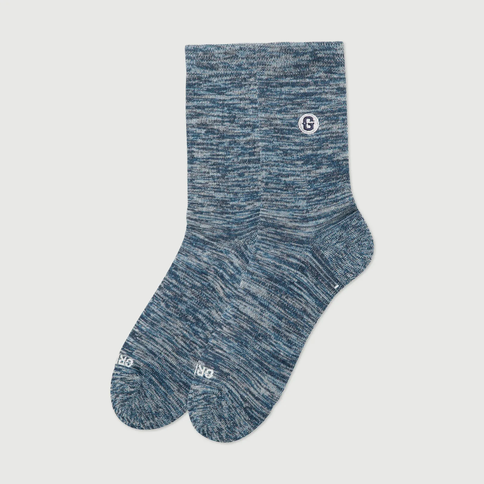 The Melange Crew Sock – Navy