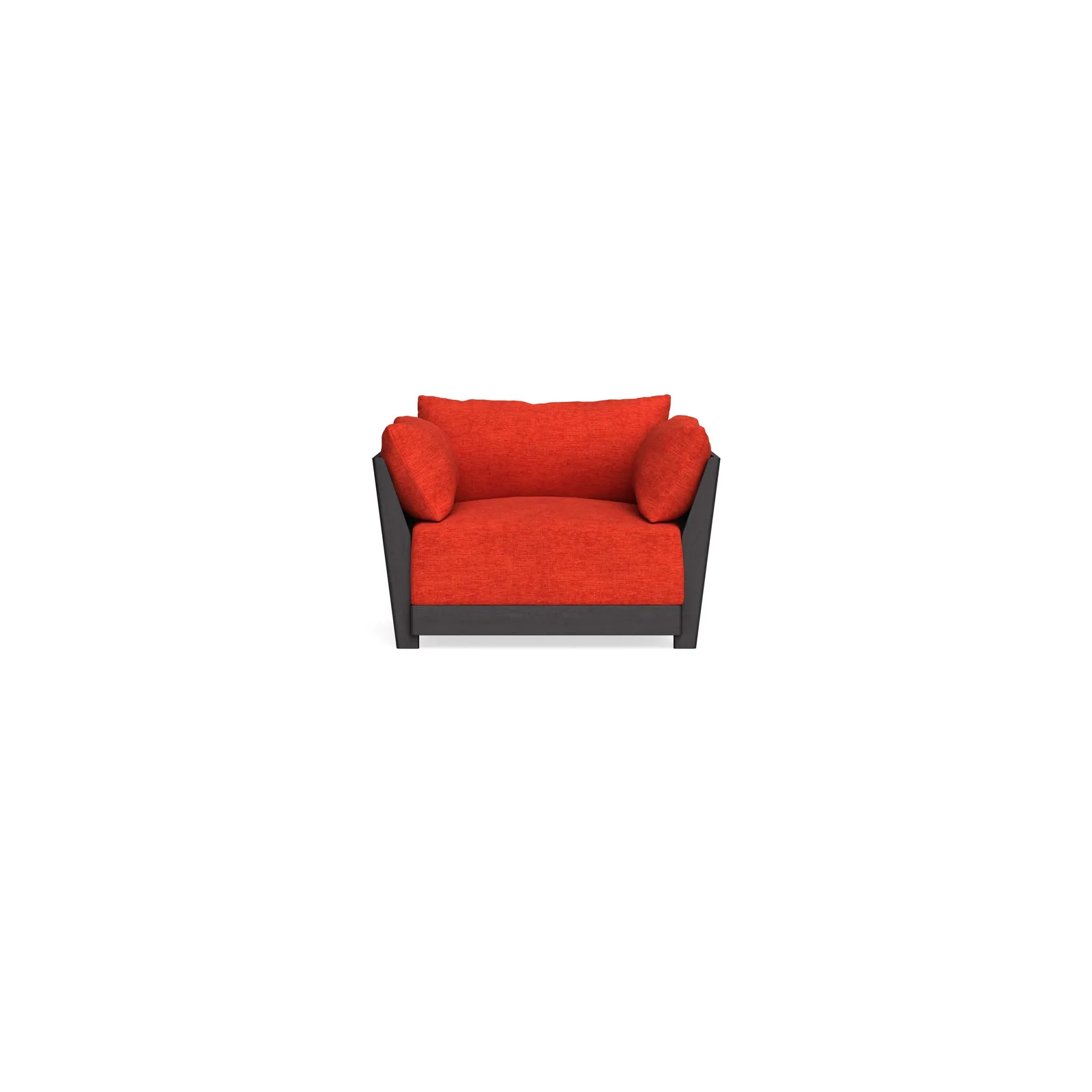 Modular Bondi Black Armchair in Poppy Orange – Classic Blend