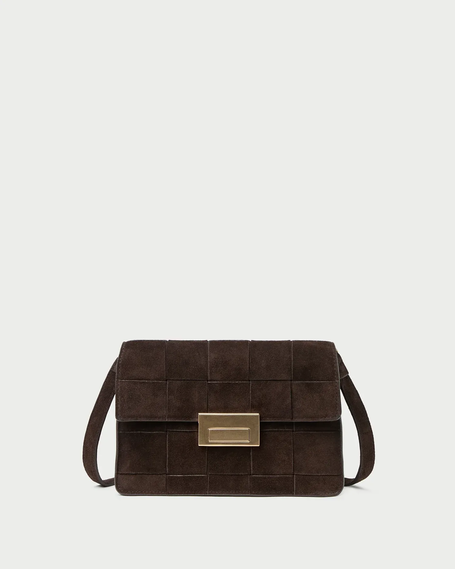 Delphine Brown Suede Shoulder Bag
