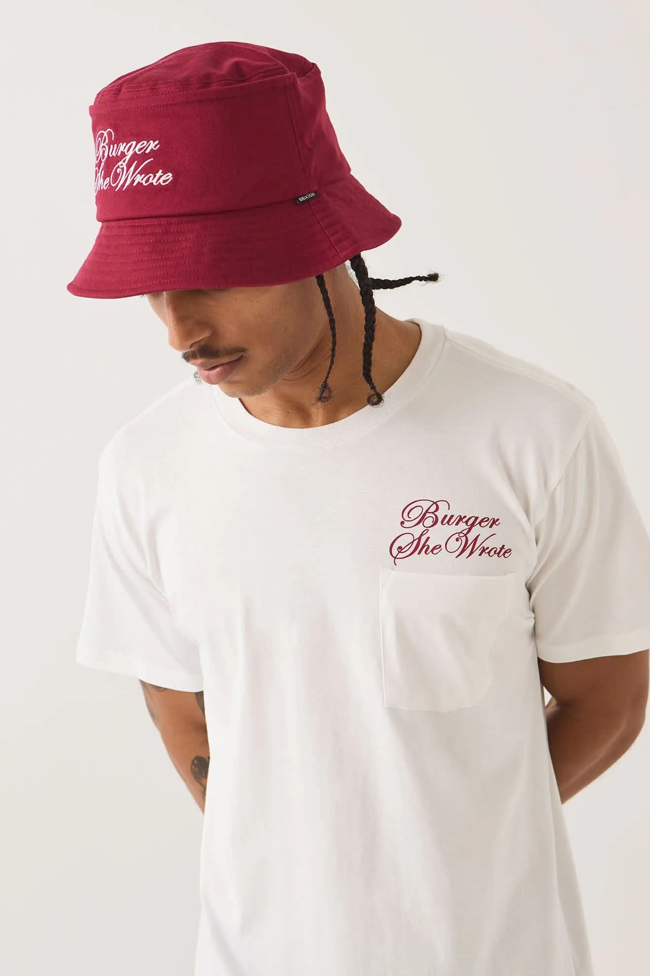 Burger She Wrote Bucket Hat – Burgundy
