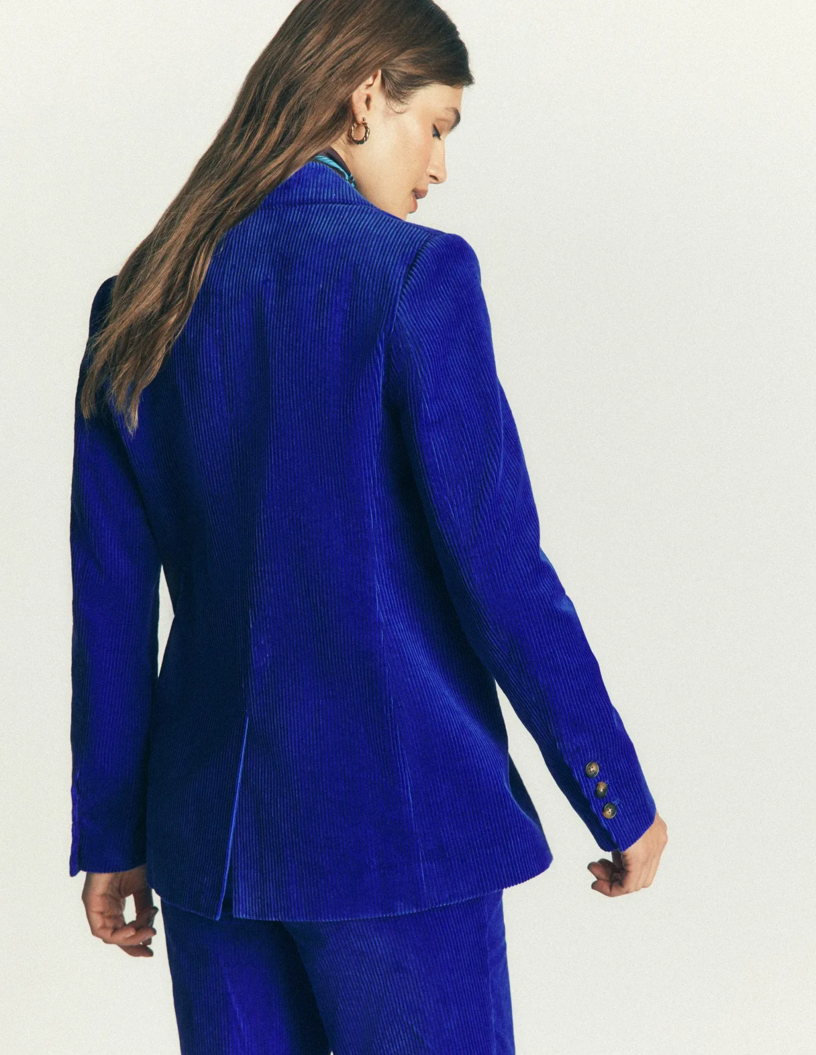 Woodbridge Cord Blazer-Bright Blue