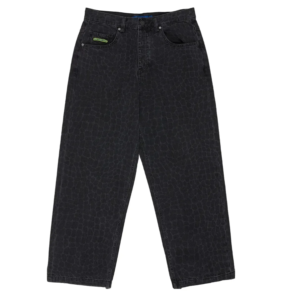 Men's Baggy Denim Snake Print Pants