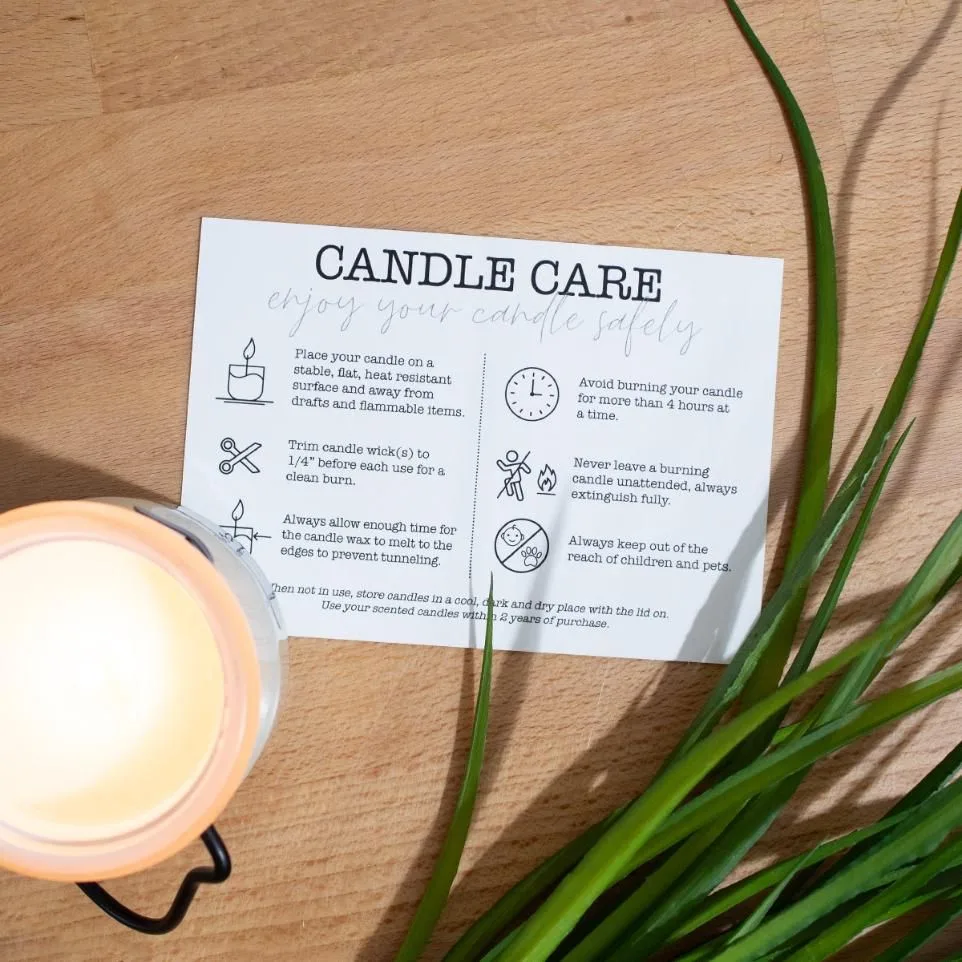 Candle Care Cards (25 Pack)