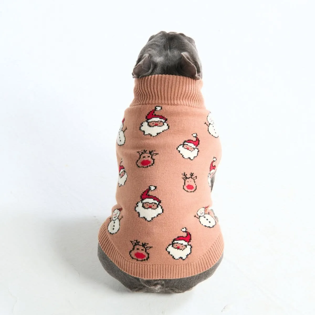 Christmas Knit Dog Sweater – Santa & Rudolph