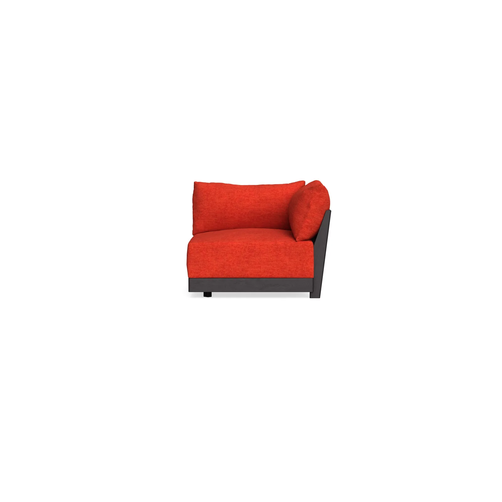 Modular Bondi Black Corner Chair in Poppy Orange – Memory Foam Blend