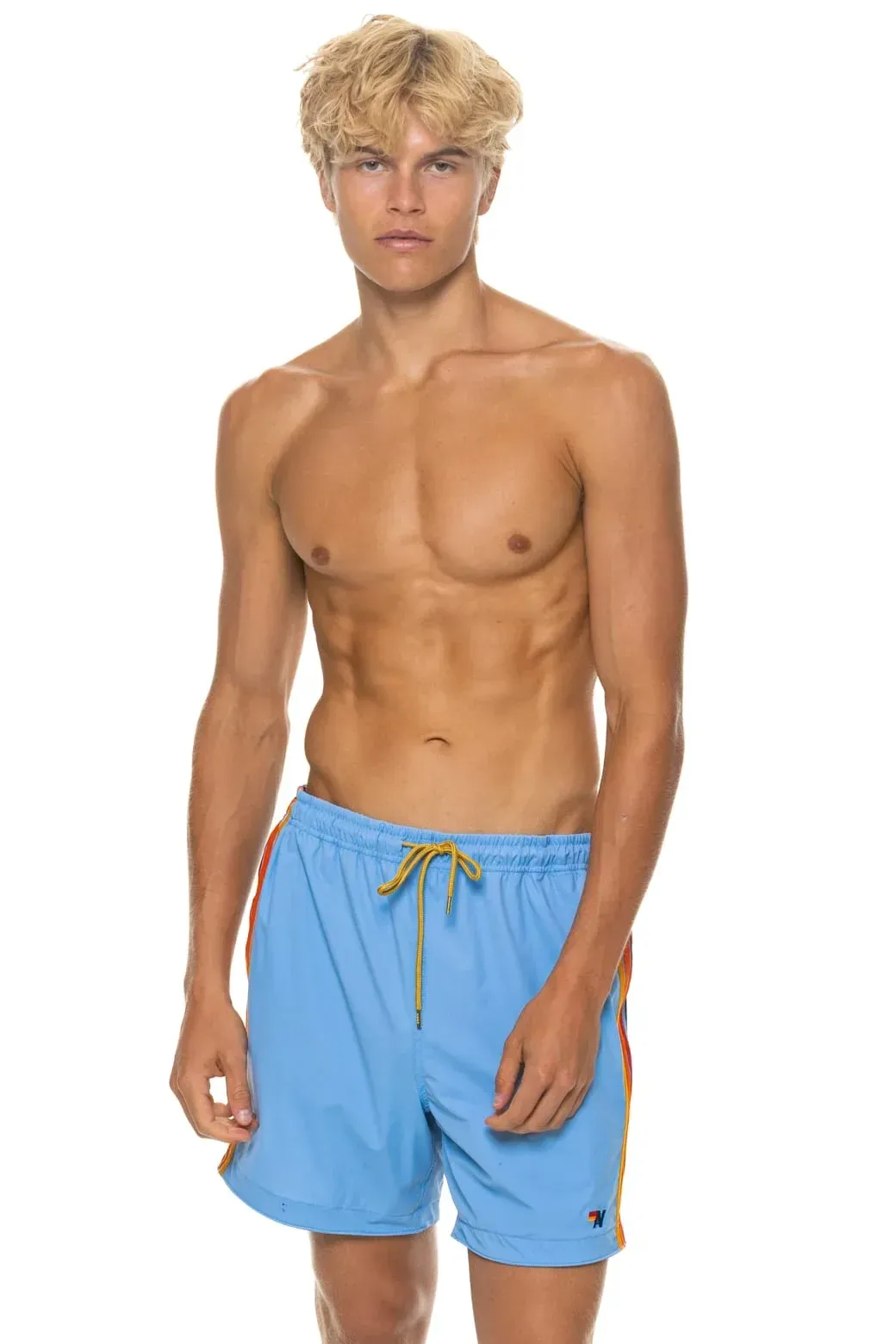 Men's 5 Stripe Flex Shorts – Sky