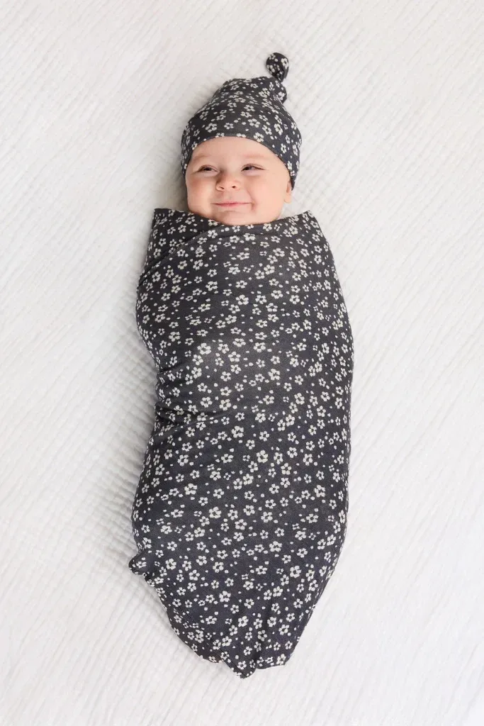 Ikat Blooms Swaddle + Hat Set