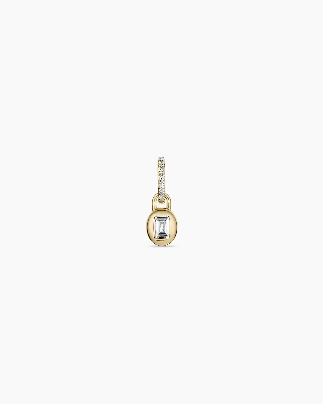 14K Lab Grown Diamond Petite Oval Charm