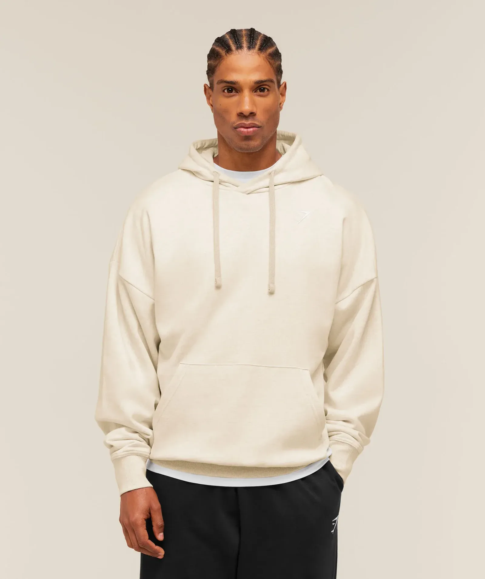 Gymshark Crest Oversized Hoodie – Bros Chalk Marl