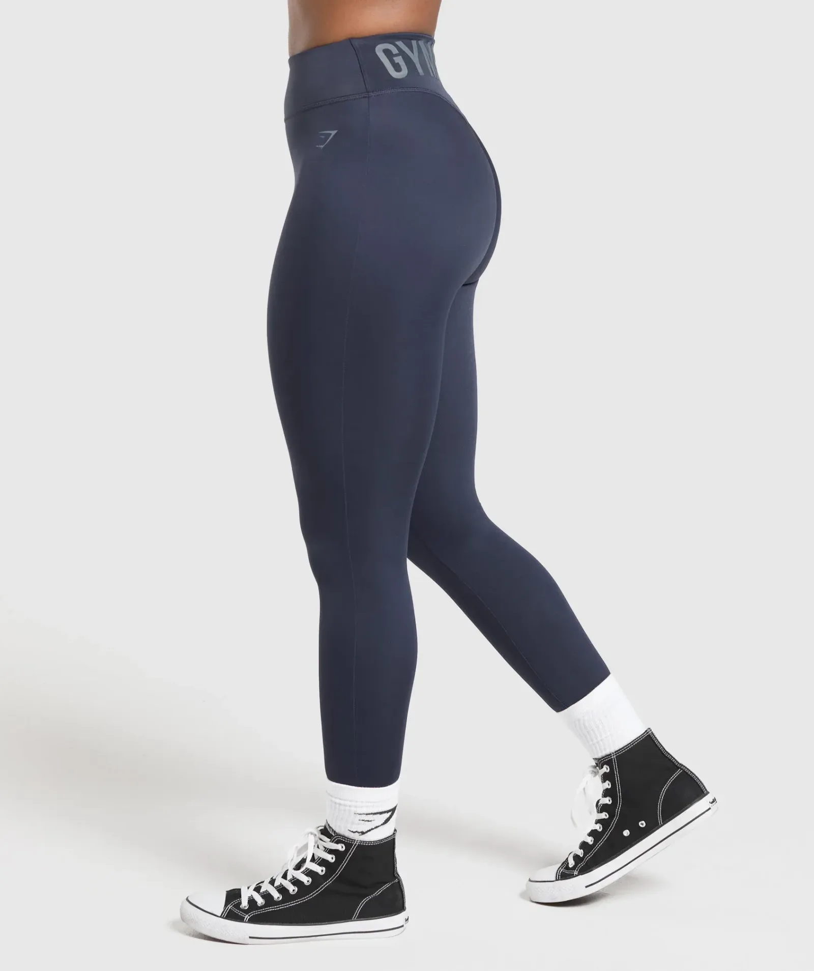 Gymshark Wordmark Graphic Leggings – Heavy Blue