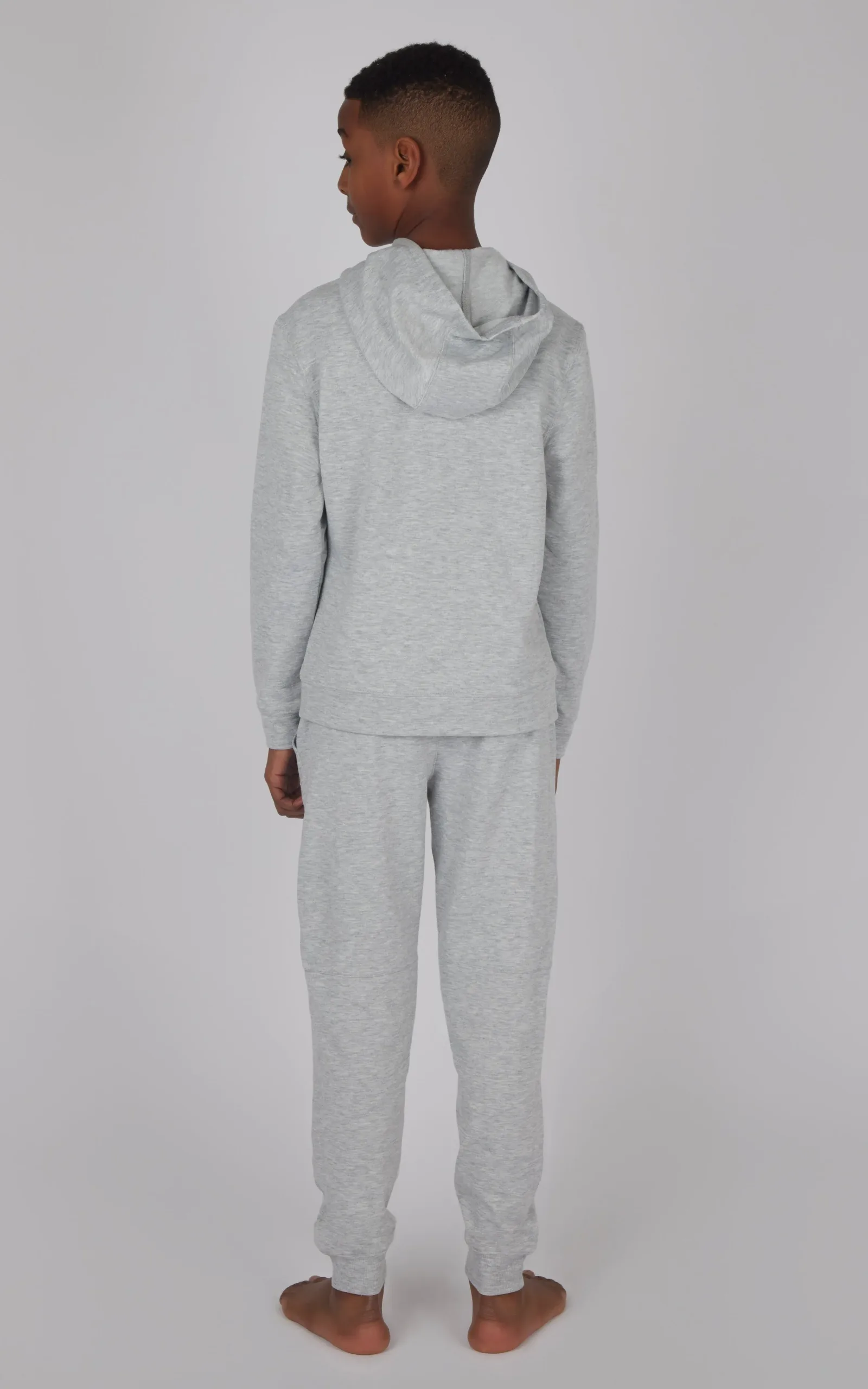2 PC Boys Brushed Terry Pullover Hoodie+ Jogger Set